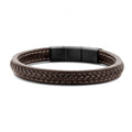 Frank 1967 Armband Echt Leder braun 9mm breit Edelstahl