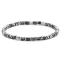 Frank 1967 Armband grauer Jaspis 4mm breit Edelstahl IPS