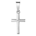Anhänger Kreuz teilmatt 13mm Silber 925/000 rhodiniert