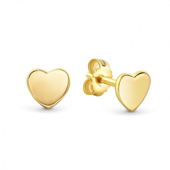 Ohrstecker Herz poliert 925/000 vergoldet