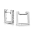 Lovebird Klappcreolen mit Brillant Weißgold 585/000
