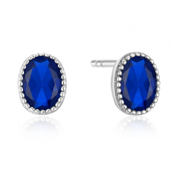 Ohrstecker mit Zirkonia London Blue Silber 925/000