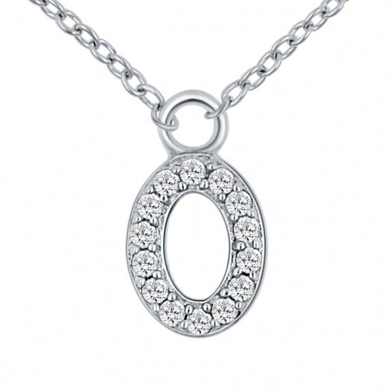 Lovebird Buchstabencollier mit Zirkonia Echt Silber 925/000