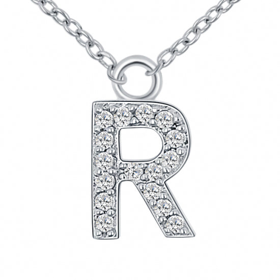 Lovebird Buchstabencollier mit Zirkonia Echt Silber 925/000