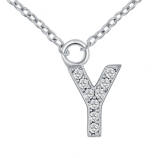 Lovebird Buchstabencollier mit Zirkonia Echt Silber 925/000
