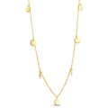 Collier mit 7 Plättchen Ø 6mm Silber 925/000 vergoldet