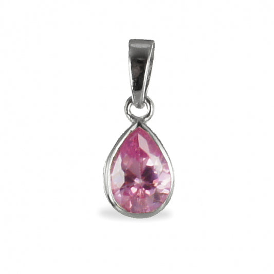 Anhänger mit Zirkonia rosé - Silber 925/000