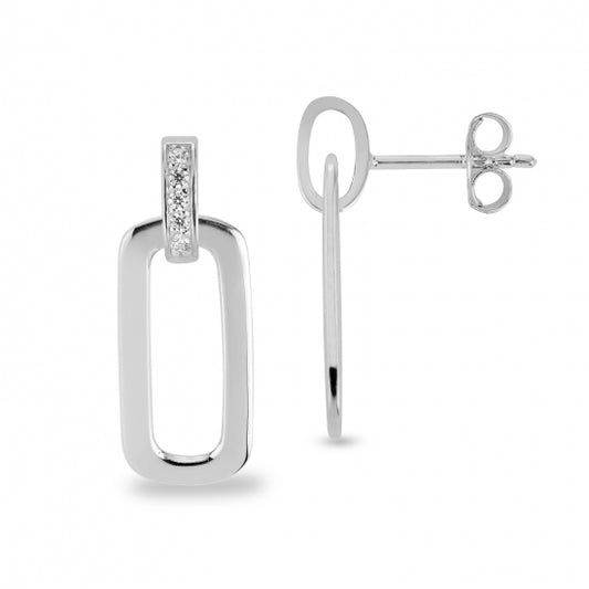 Ohrstecker mit 10 Zirkonia Silber 925/000