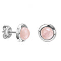 Ohrstecker mit Chalcedon rosa Silber 925/000