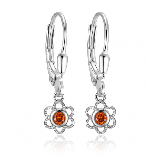 Ohrhänger Zirkonia rot Silber 925/000