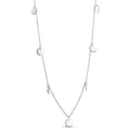 Collier mit 7 Plättchen Ø 6mm Silber 925/000 rhodiniert