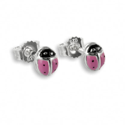 Ohrstecker Marienkäfer - Silber 925/000
