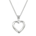 Collier Herz mit 6 Zirkonia Echt Silber 925/000