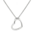 Collier Herz mit 16 Zirkonia Echt Silber 925/000