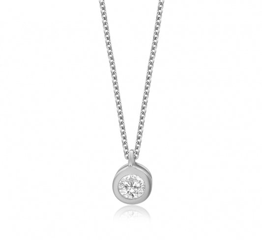 Collier mit Zirkonia 3mm - Silber 925/000
