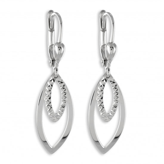 Ohrhänger diamantiert Echt Silber 925/000