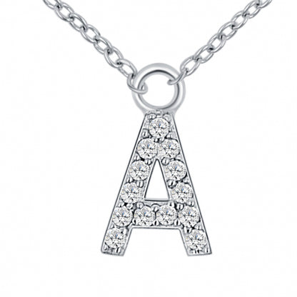 Lovebird Buchstabencollier  mit Zirkonia Echt Silber 925/000