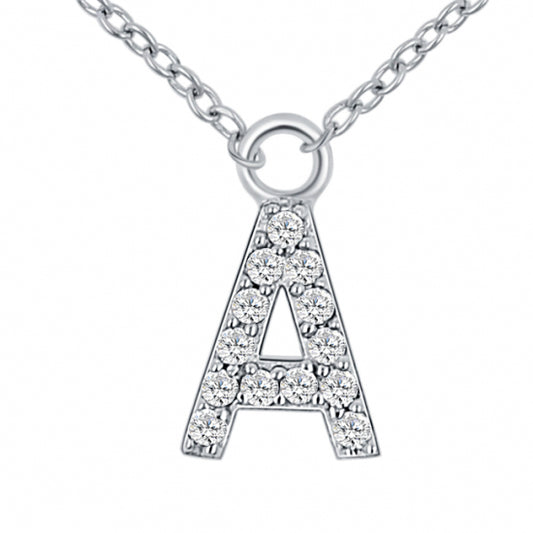 Lovebird Buchstabencollier  mit Zirkonia Echt Silber 925/000