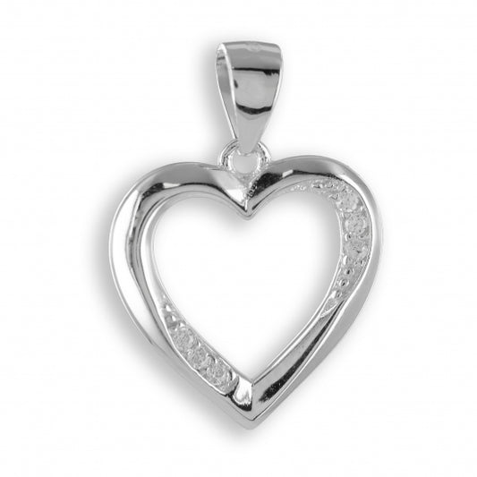 Anhänger Herz mit 6 Zirkonia Echt Silber 925/000