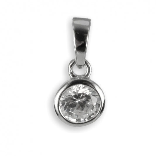 Anhänger Zirkonia 5mm - Silber 925/000