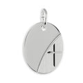 Anhänger Gravurplatte teilmatt/diamantiert Echt Silber 925/000