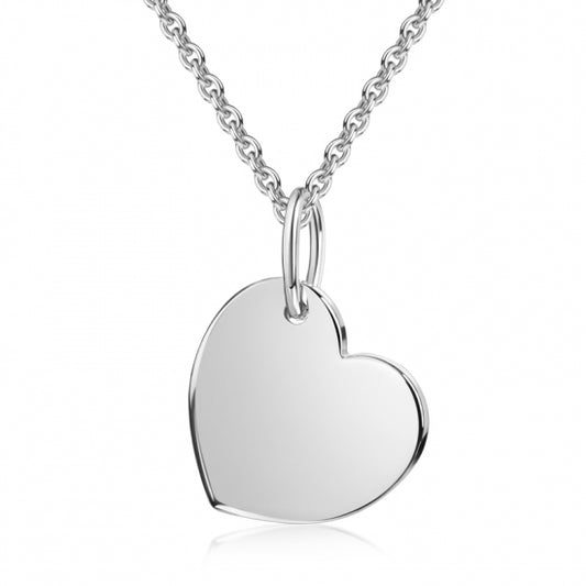 Collier mit Gravuranhänger Herz Silber 925/000