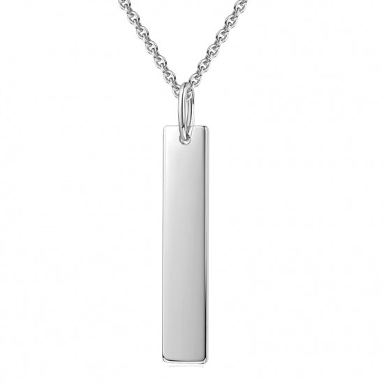 Collier mit Gravuranhänger 30x6mm Silber 925/000