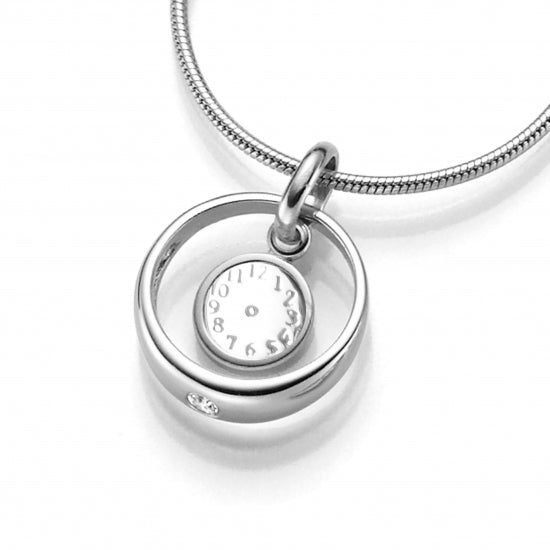 Anhänger Taufring mit Taufuhr - Silber 925/000