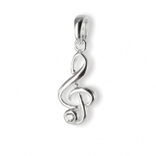 Anhänger Notenschlüssel - Silber 925/000