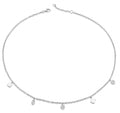 Collier mit 5 Anhänger und 16 Zirkonia Silber 925/000