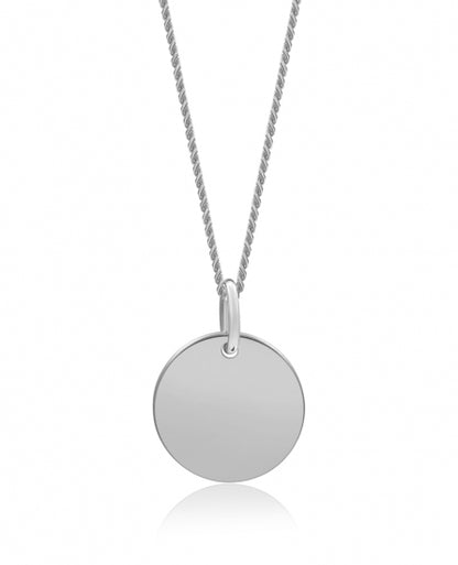 Collier mit Gravurplatte 10mm Silber 925/000