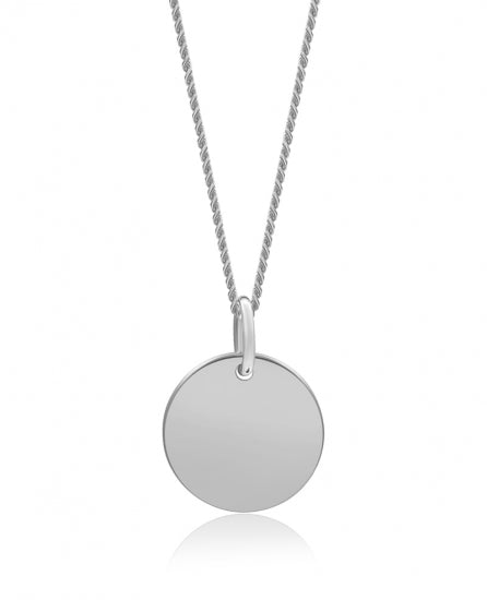 Collier mit Gravurplatte 10mm Silber 925/000