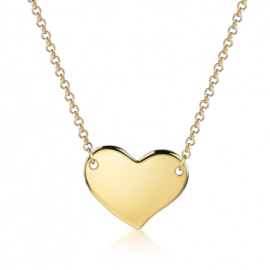 Collier mit Herz 42+3cm Silber 925/000 vergoldet