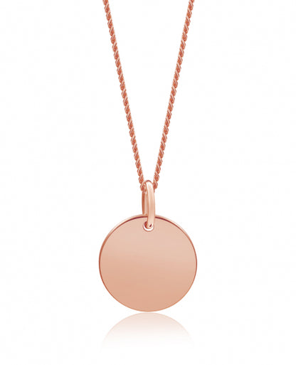 Collier mit Gravurplatte 10mm Silber 925/000 rosé vergoldet