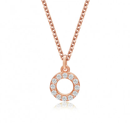 Collier mit Anhänger 12 Zirkonia Silber 925/000 rvg.