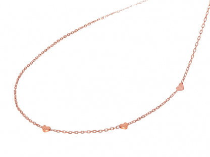 Collier mit 3 Herzen 38/40/42cm Silber 925/000 rvg.