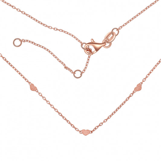 Collier mit 3 Herzen 38/40/42cm Silber 925/000 rvg.