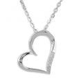 Collier Herz mit 4 Zirkonia Echt Silber 925/000