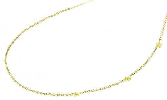 Collier mit 3 Sterne 38/40/42cm Silber 925/000 vg.