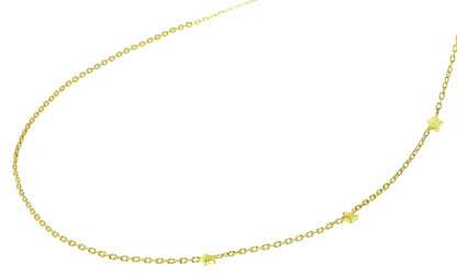 Collier mit 3 Sterne 38/40/42cm Silber 925/000 vg.