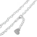 Fußkette Herzen LOVE Echt Silber 925/000
