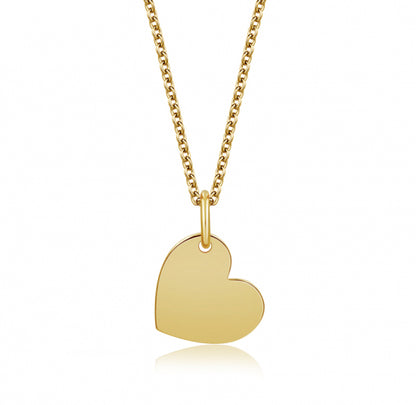 Collier mit Gravurplatte Herz Silber 925/000 vergoldet