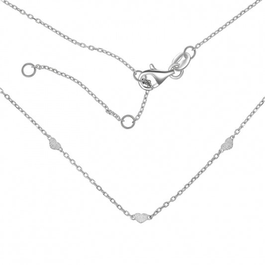 Collier mit 3 Herzen 38/40/42cm Silber 925/000