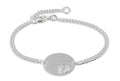 Schildarmband mit Babyfüße Silber 925/000
