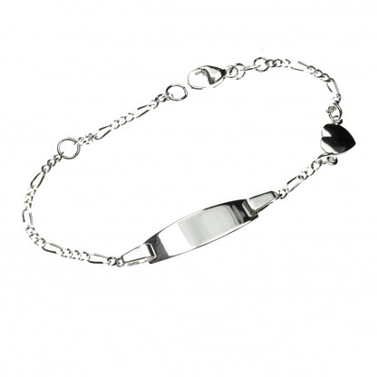 Baby/Kinder-Schildarmband mit Herz - Silber 925/000