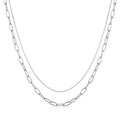 Collier in Layer-Optik Anker/Anker weit 40+5cm Silber 925/000