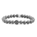 Frank 1967 Armband Hämatit matt 8mm breit Edelstahl