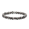 Frank 1967 Armband grauer Jaspis 6mm breit Edelstahl