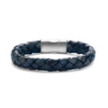 Frank 1967 Armband Echt Leder blau 13mm breit Edelstahl