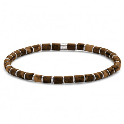 Frank 1967 Armband Tigerauge 4mm breit Edelstahl IPS